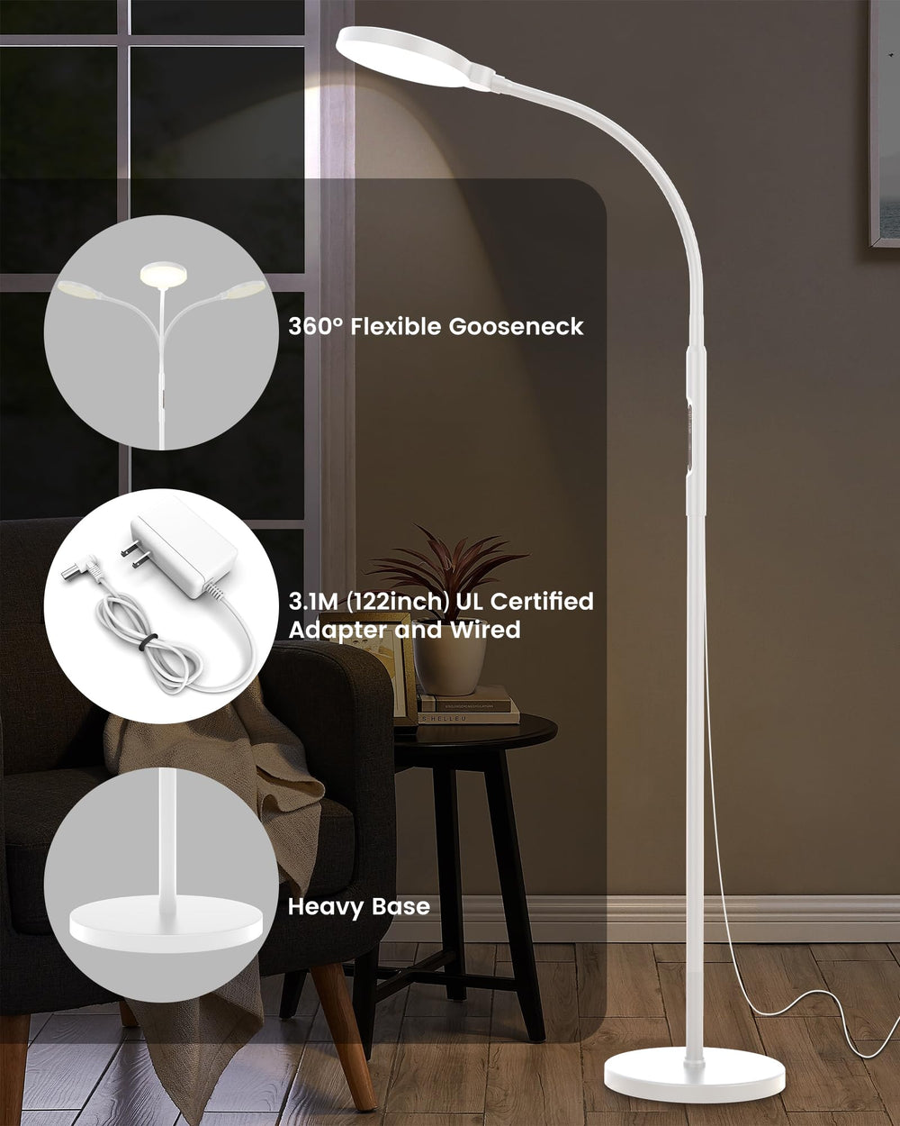 TroupePal 360-degree gooseneck directs light precisely