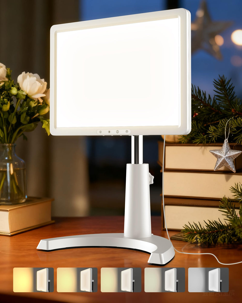 TroupePal light therapy lamp panel delivers vivid, full-spectrum light for mood and focus.