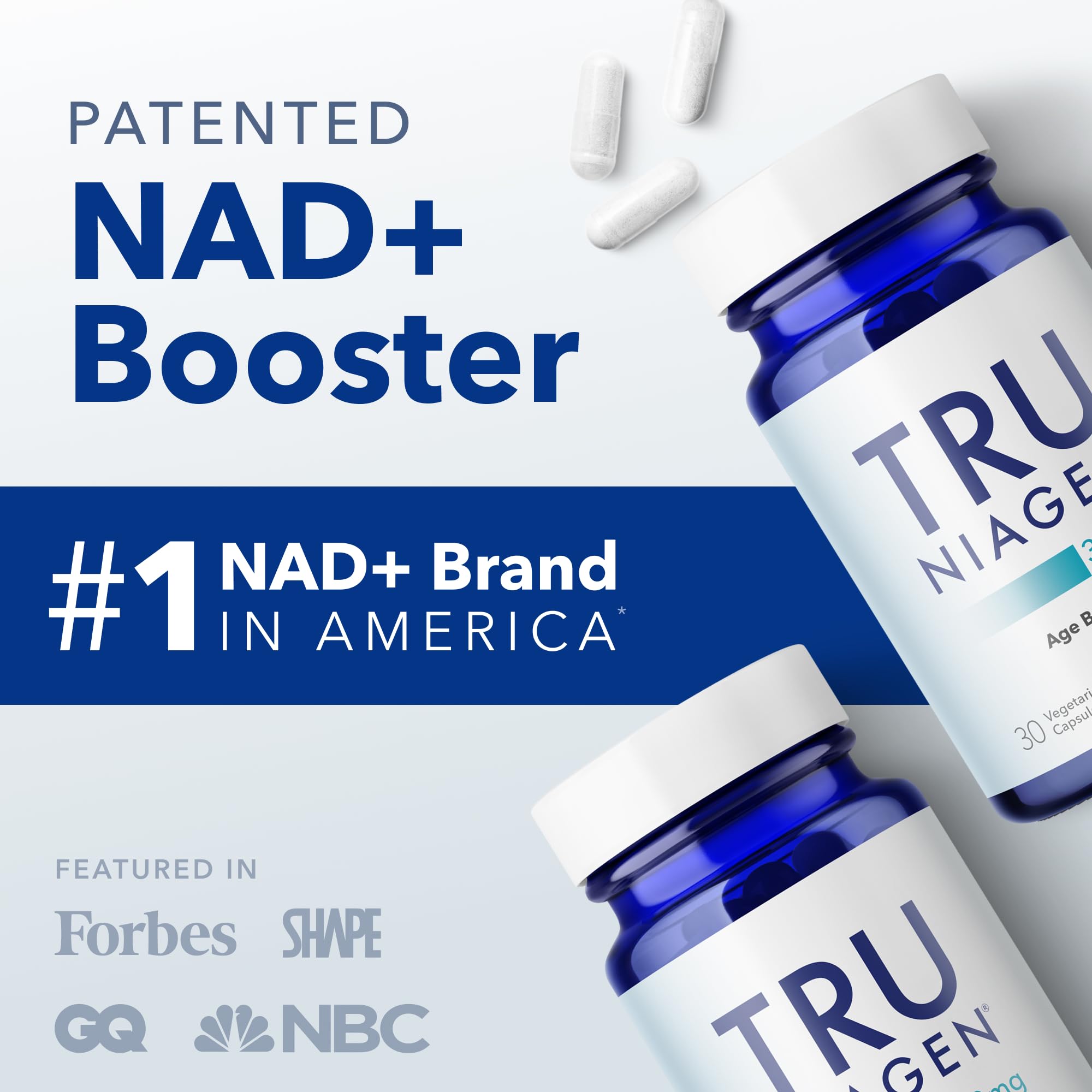 TRU NIAGEN daily-dose setup illustrates simple daily supplementation