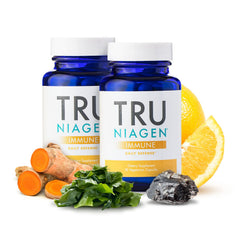 TRU NIAGEN Immune bottle on shelf highlighting NAD+ support for daily wellness routines