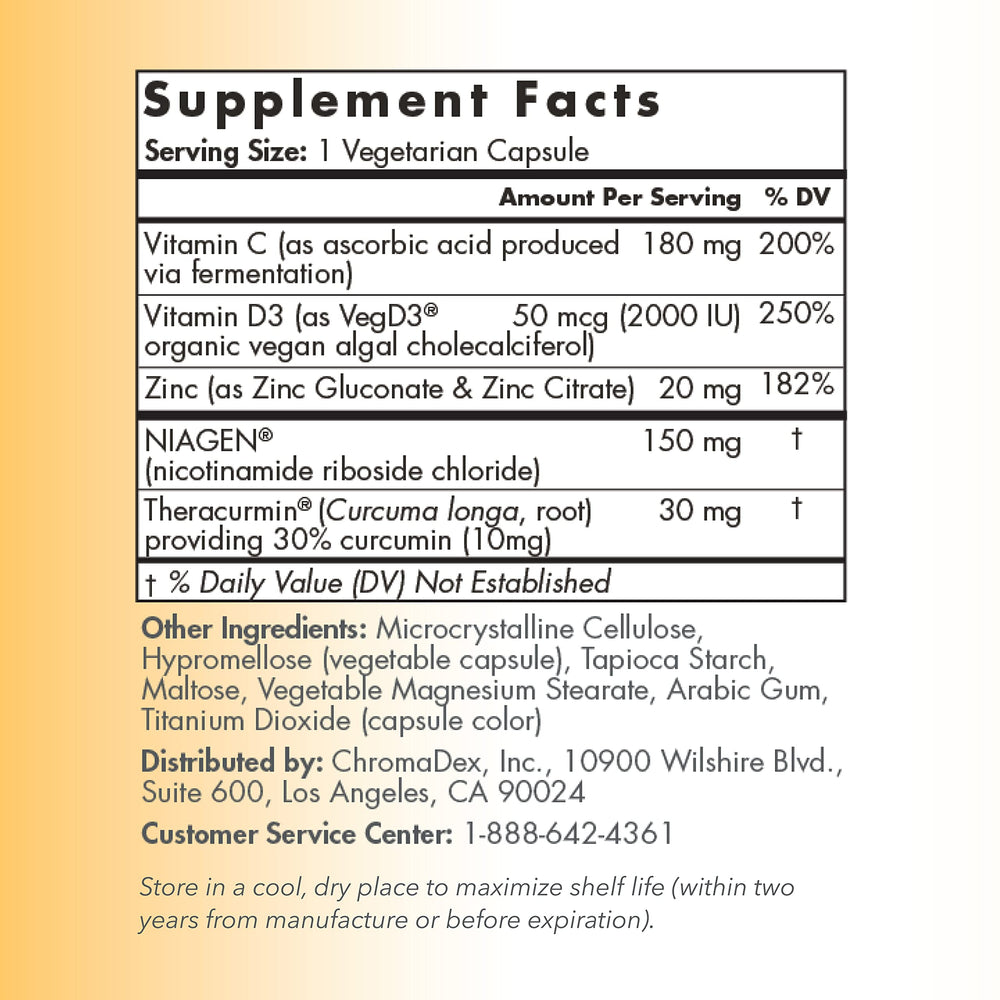TRU NIAGEN Immune Theracurmin curcumin for enhanced absorption