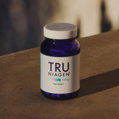 TRU NIAGEN label detail highlighting purity and safety.