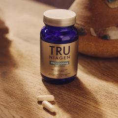 TRU NIAGEN PRO packaging box with branding and safety details