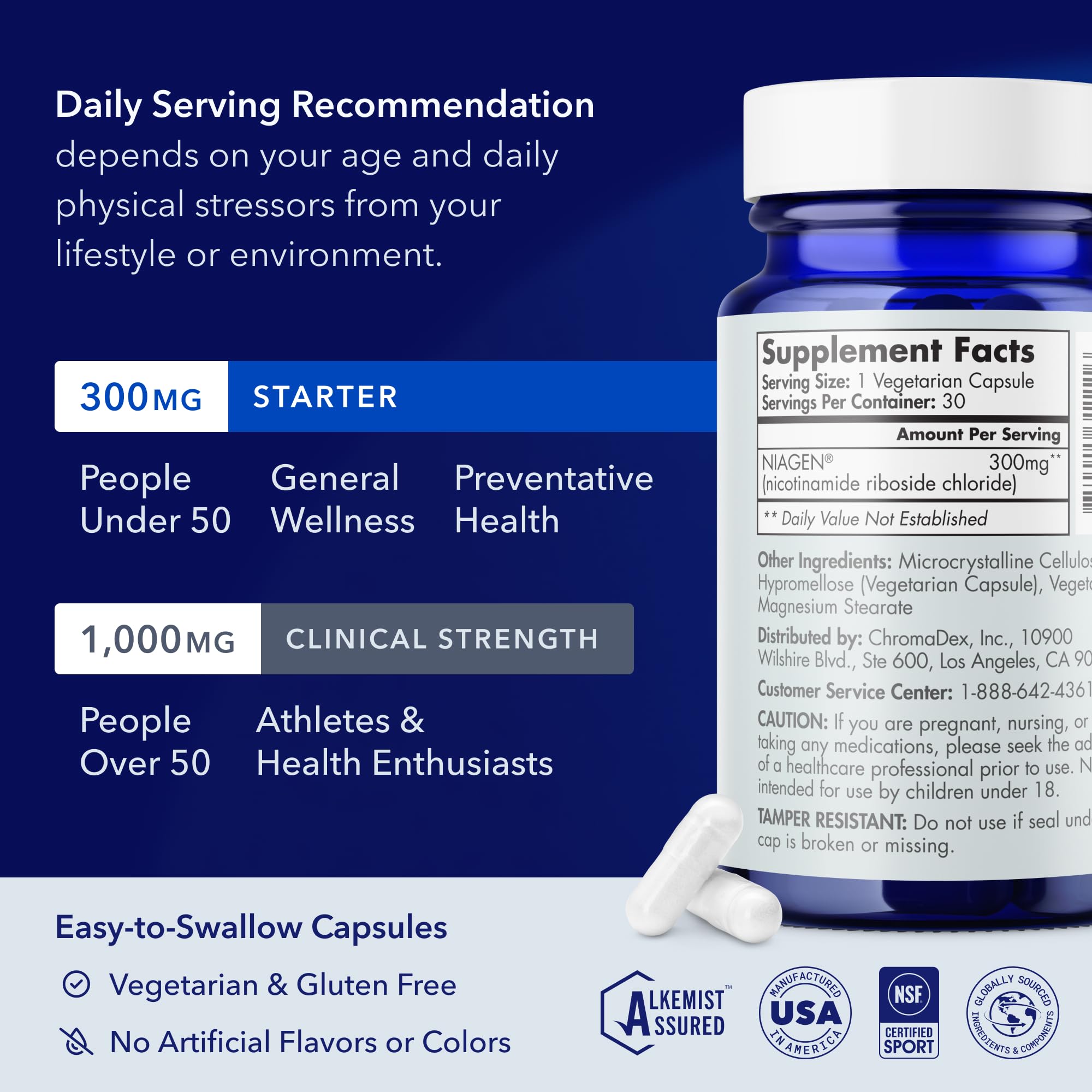 TRU NIAGEN vial on a clean table for daily routine