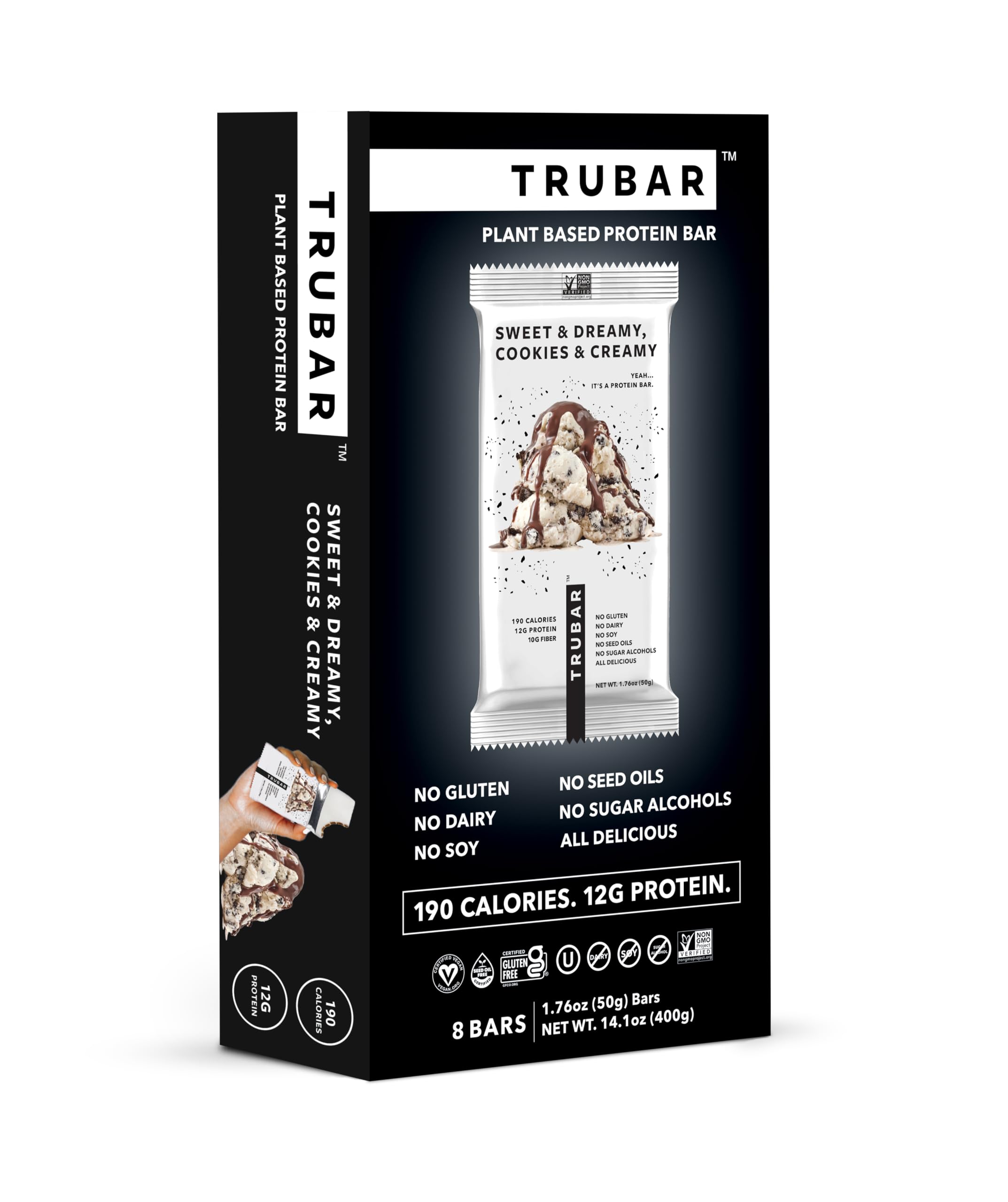 8-count TRUBAR box displayed on kitchen shelf