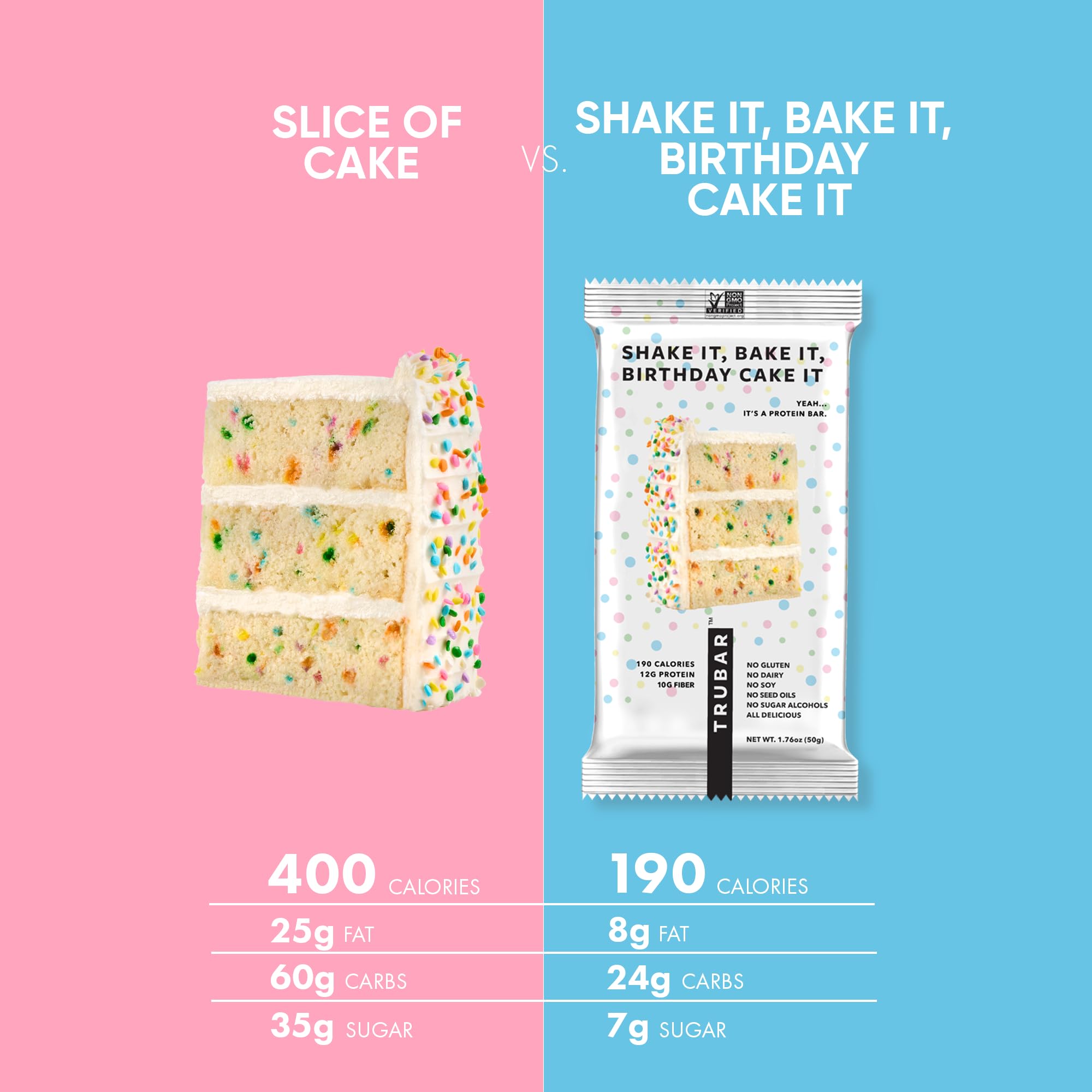 TRUBAR bar sliced to reveal interior, hinting at a satisfying bite and protein hit.