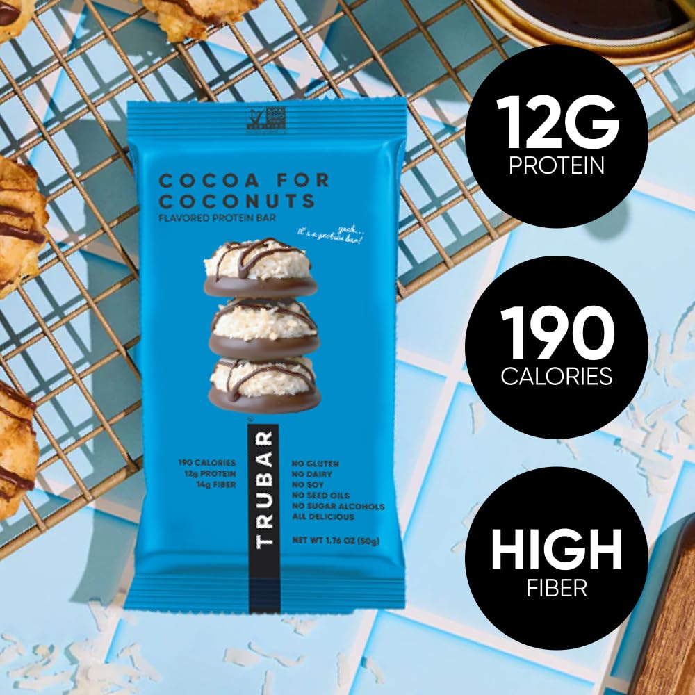 Nutrition label highlights 12g protein and 12g fiber.