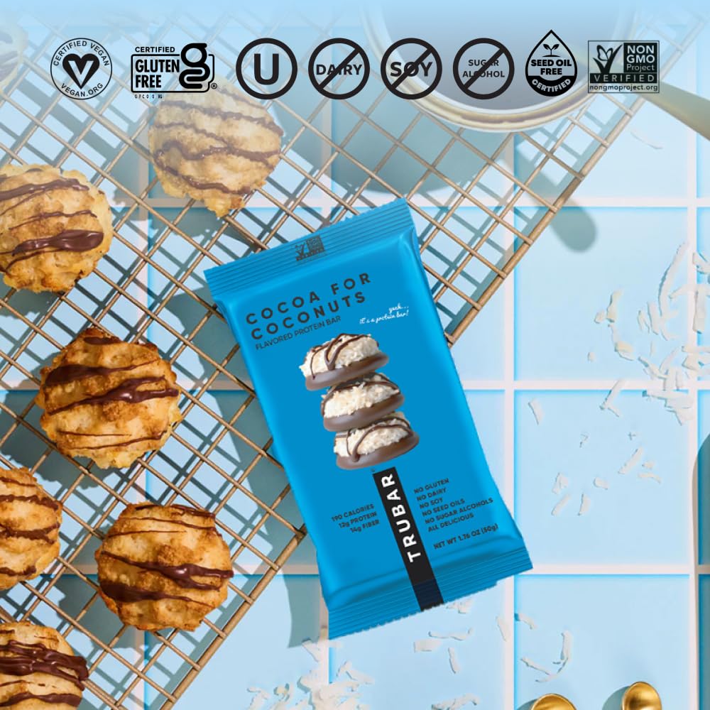 Indulgent chocolate cookie-dough flavor with coconut notes.