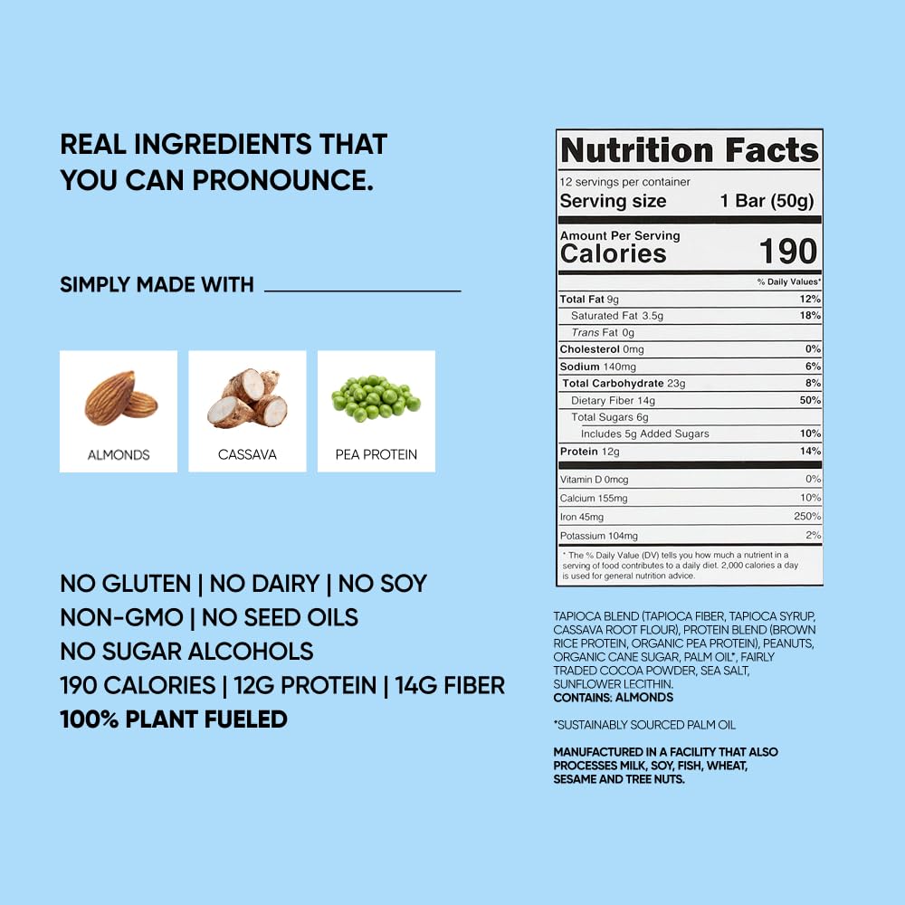 TRUBAR Cocoa For Coconuts packaging close-up highlighting gluten-free ingredients.