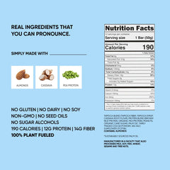 TRUBAR Cocoa For Coconuts packaging close-up highlighting gluten-free ingredients.
