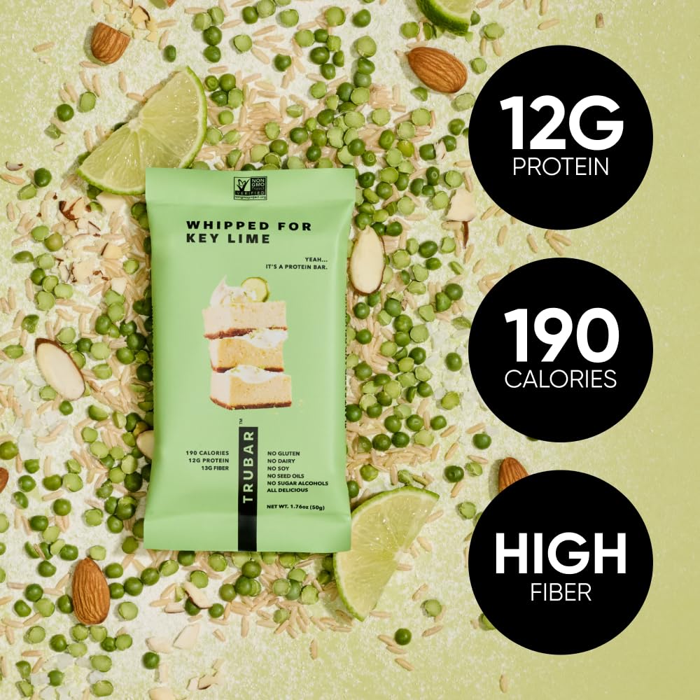 On-the-go TRUBAR Key Lime bar with water, fast fuel.