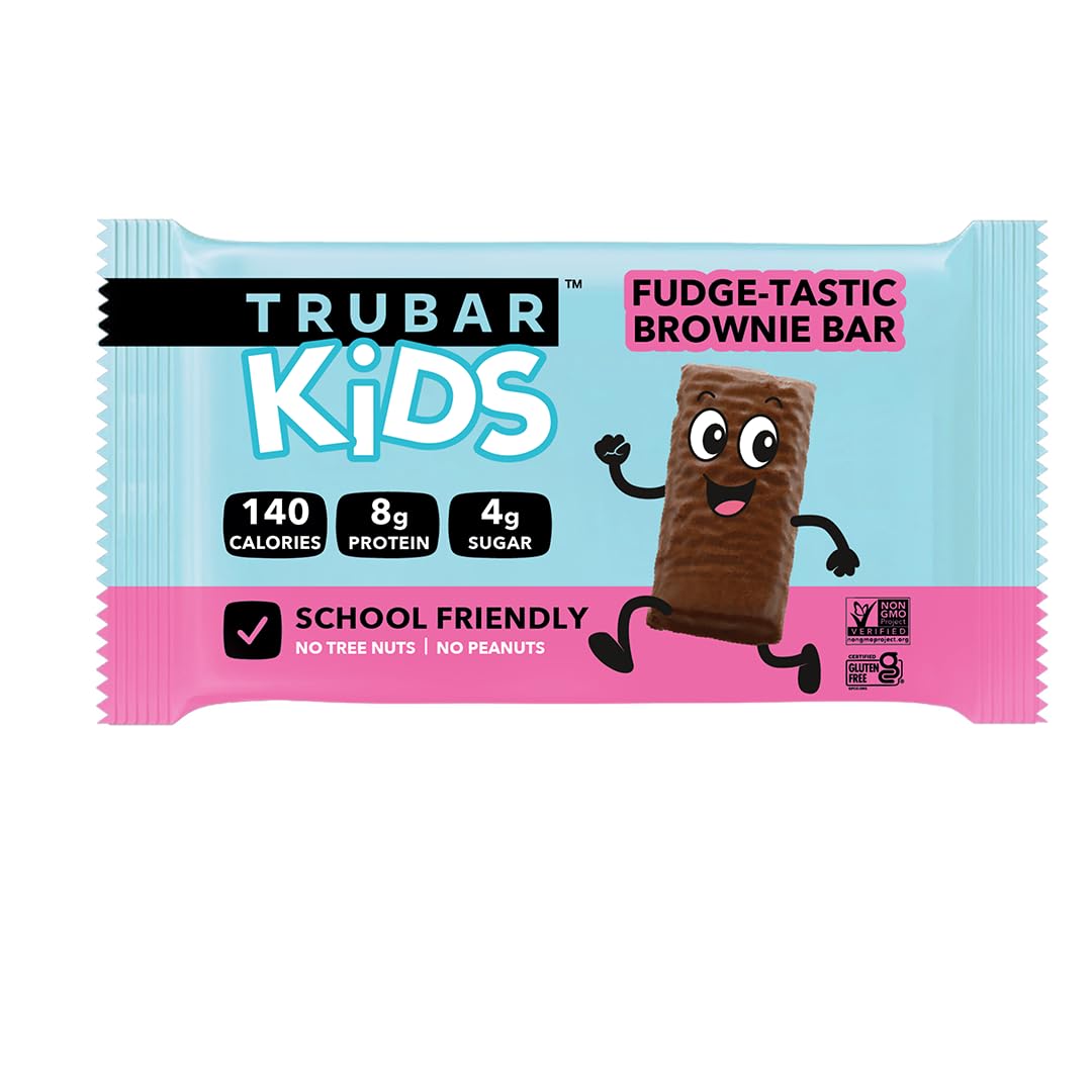 TRUBAR kids protein bars in lunchbox demonstrate school-friendly snack option.