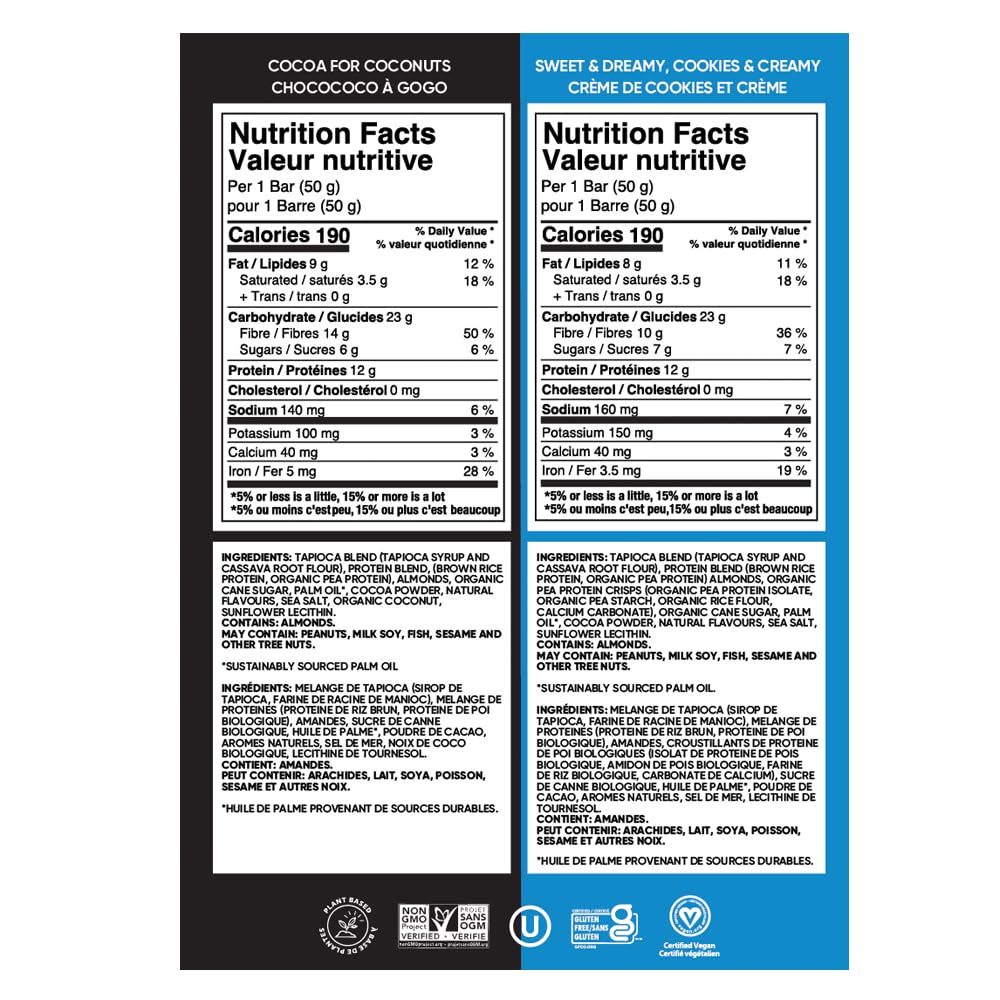 TRUBAR Cocoa for Coconuts bar close-up highlights chocolatey flavor and chewy texture.