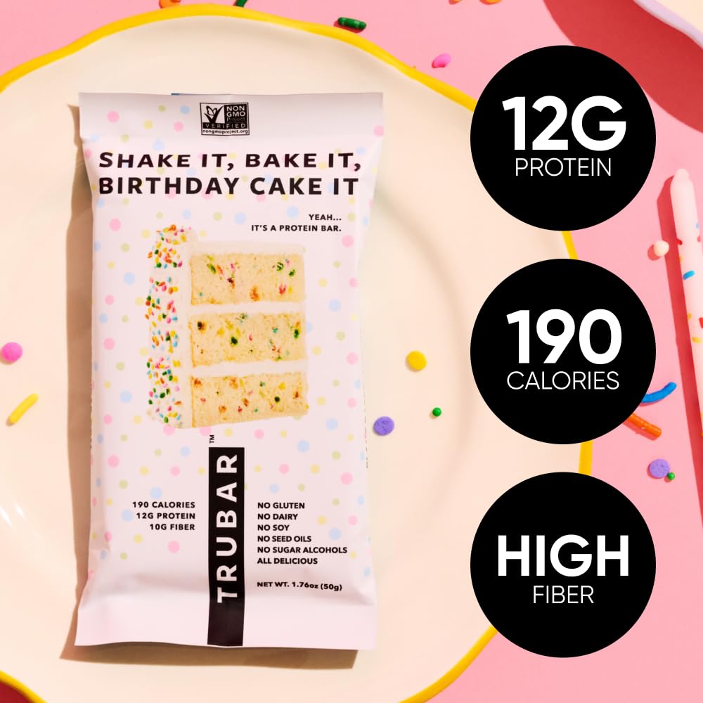 TRUBAR vegan protein bar ingredients bowl visually hints plant-based protein