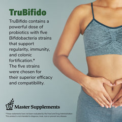 TruBifido colon health illustration highlights digestive wellness benefits.