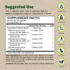 TruBifido label detail highlights five probiotic strains for gut balance.
