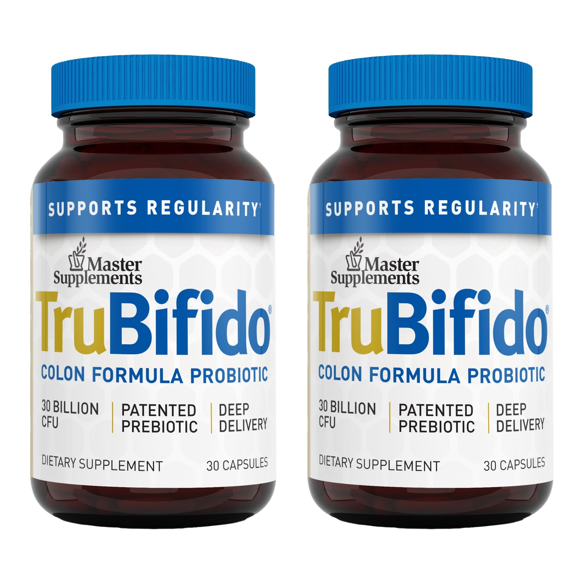 TruBifido master probiotic bottle promotes colon health and daily vitality.