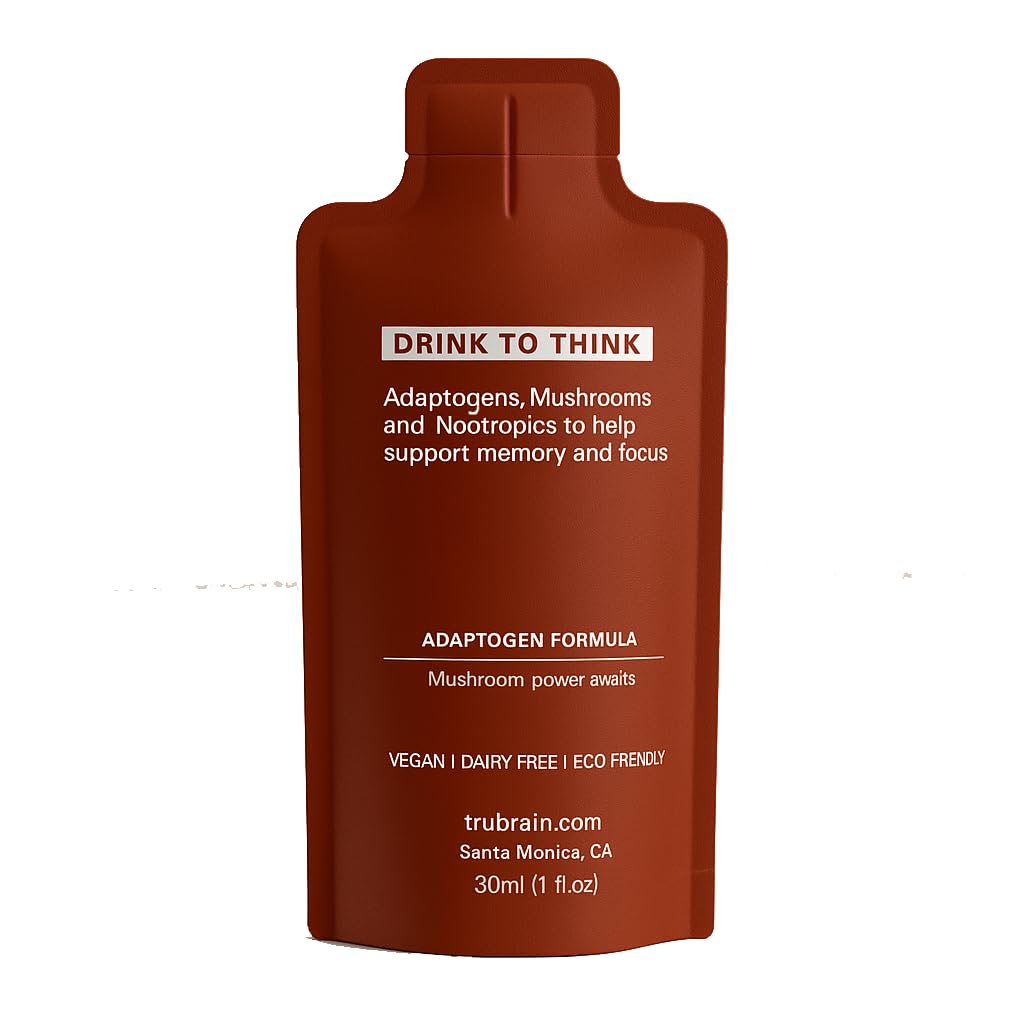 TruBrain Drink Lions Mane close-up emphasizing memory-supporting ingredients