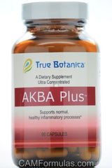 True Botanica Akba Plus capsules bottle for daily wellness support with AKBA 90% Boswellia resin
