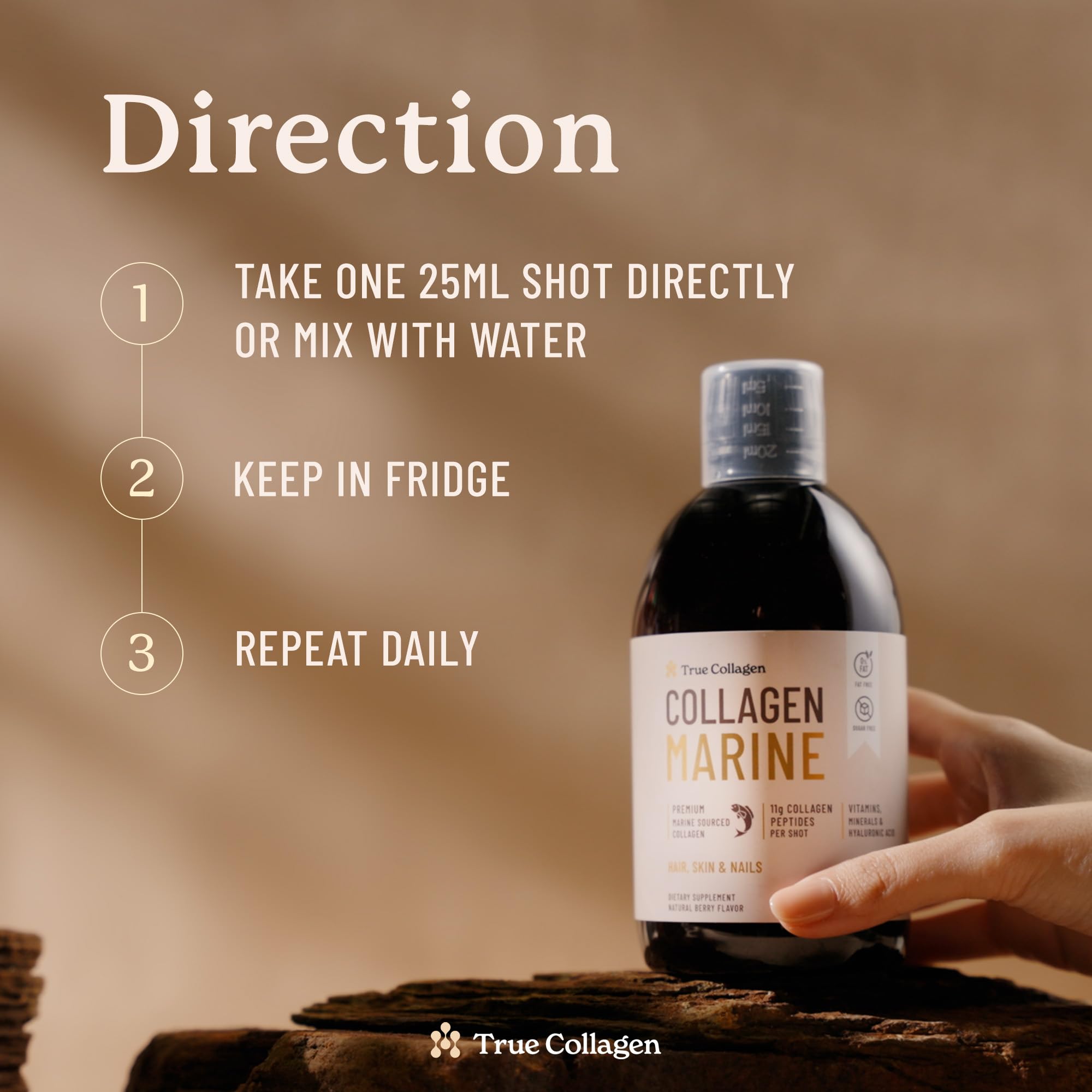 True Collagen Marine refrigeration instruction to preserve taste
