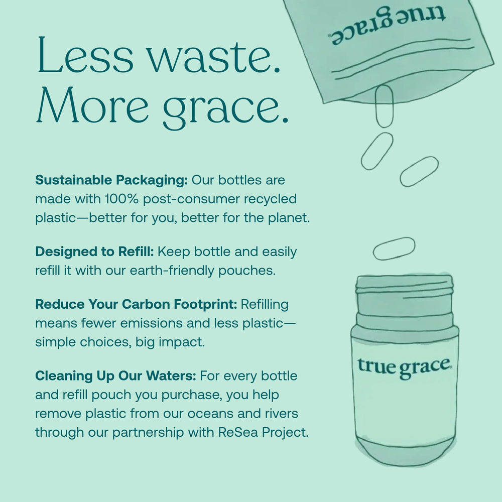 True Grace carbon-neutral badge indicating environmental responsibility