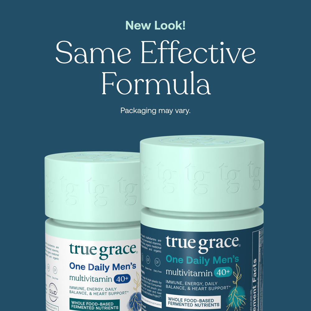 True Grace carbon-neutral packaging info card highlights eco-friendly company commitments.