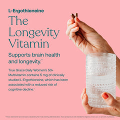 True Grace vegan D3 label highlights 150% DV for bone and immune health.