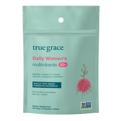 True Grace Daily Women's Multivitamin 50+ bottle front view supports daily wellness