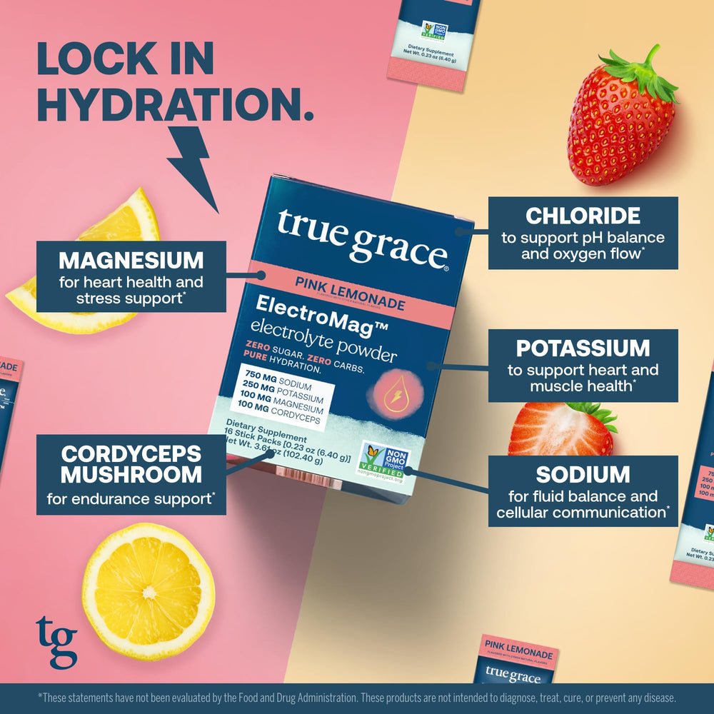 Water bottle with True Grace ElectroMag for on the go hydration