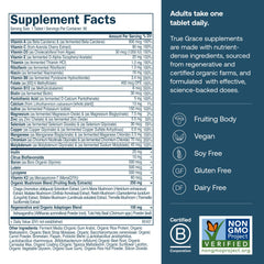 True Grace fermented minerals bottle side highlighting bioavailable minerals for better absorption.