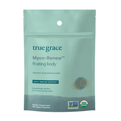 True Grace Mushroom Myco-Renew bottle front for daily immune support