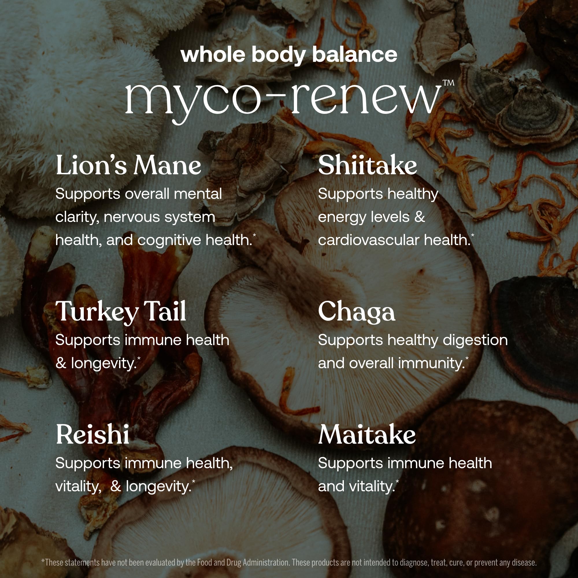 True Grace Mushroom Myco-Renew serving scoop beside bottle for easy dosing