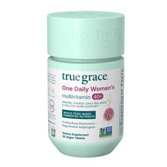 True Grace One Daily bottle closeup for daily wellness and routine