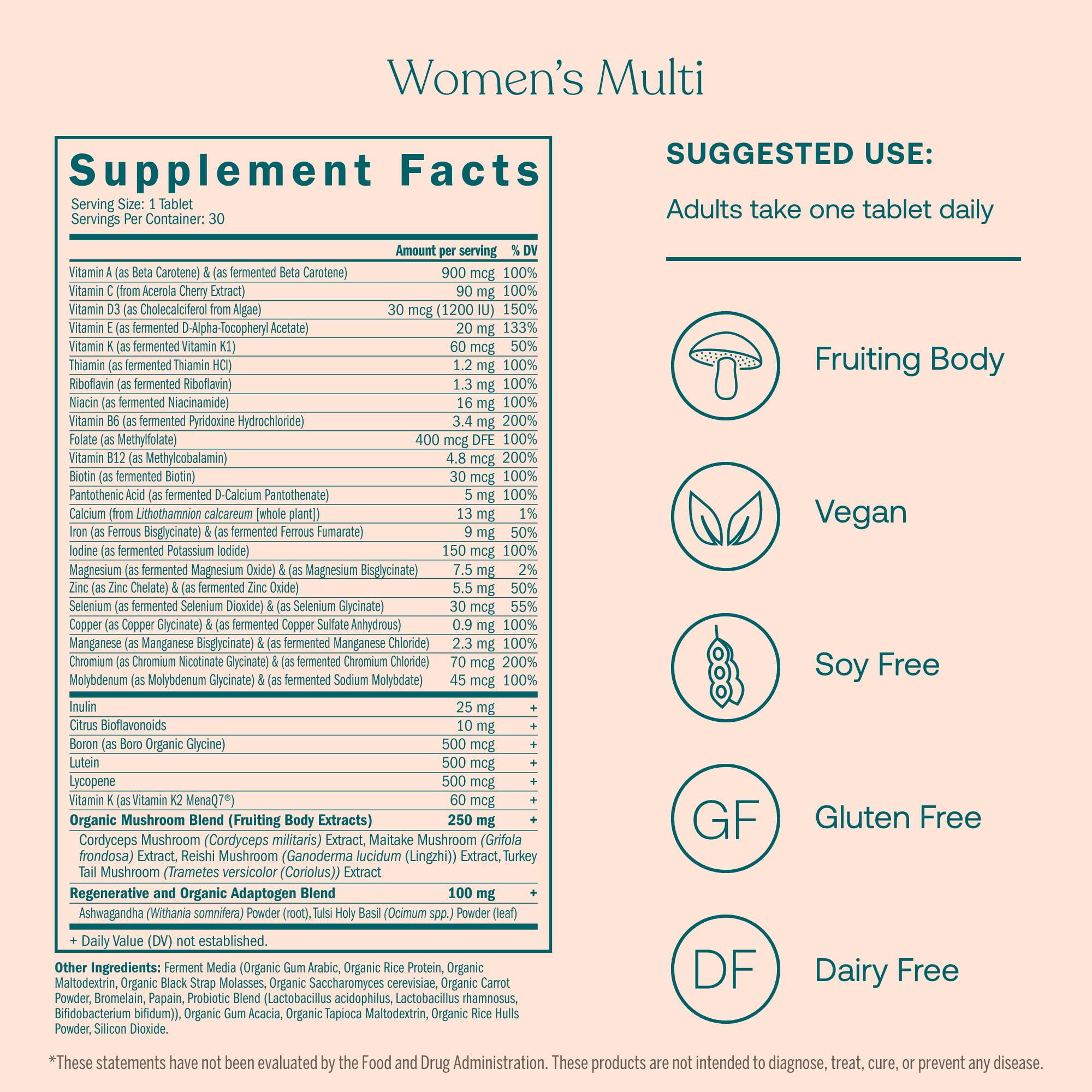 True Grace One Daily Women’s Multivitamin bottle front for daily wellness.