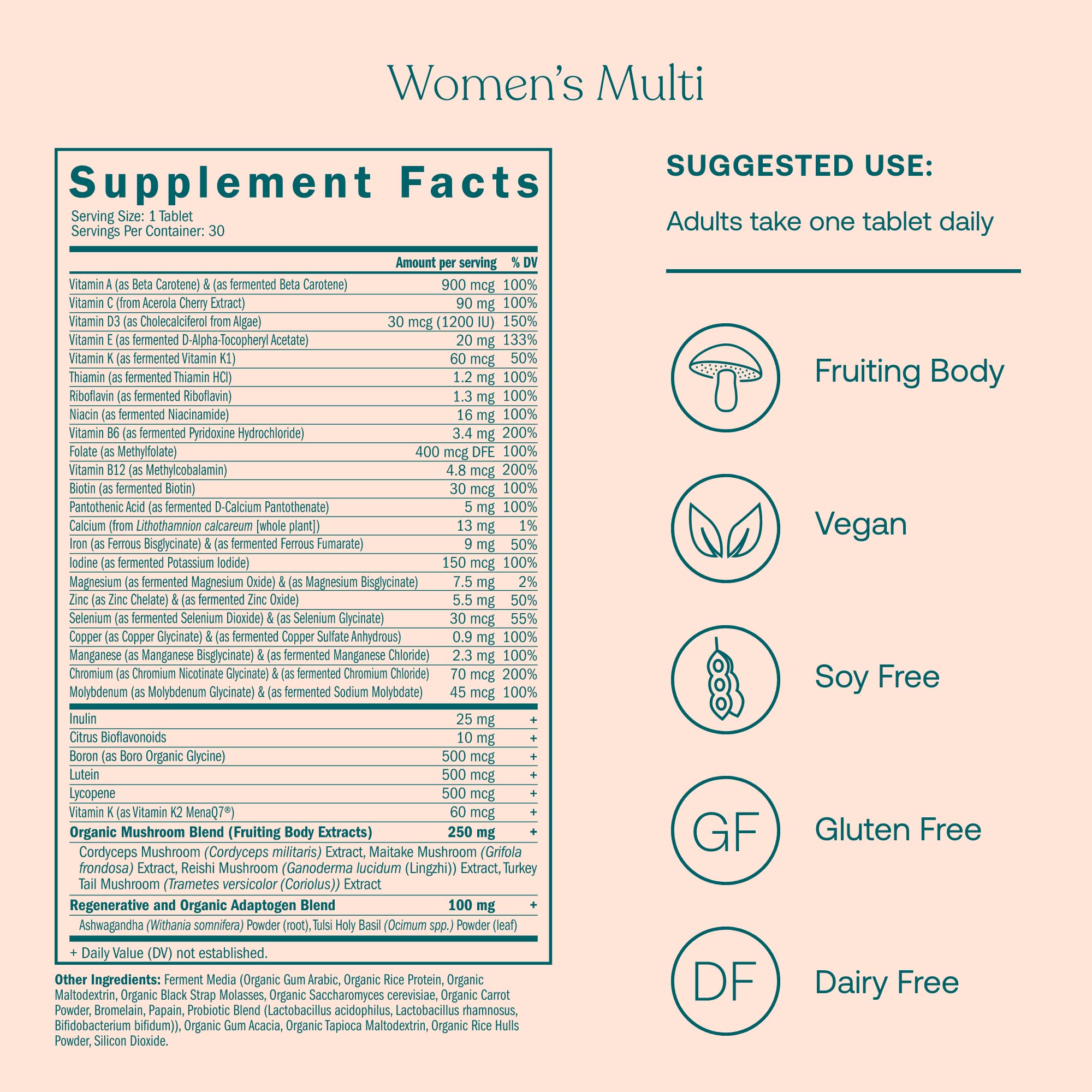 True Grace One Daily Women’s Probiotic bottle featuring probiotic capsules for digestive balance