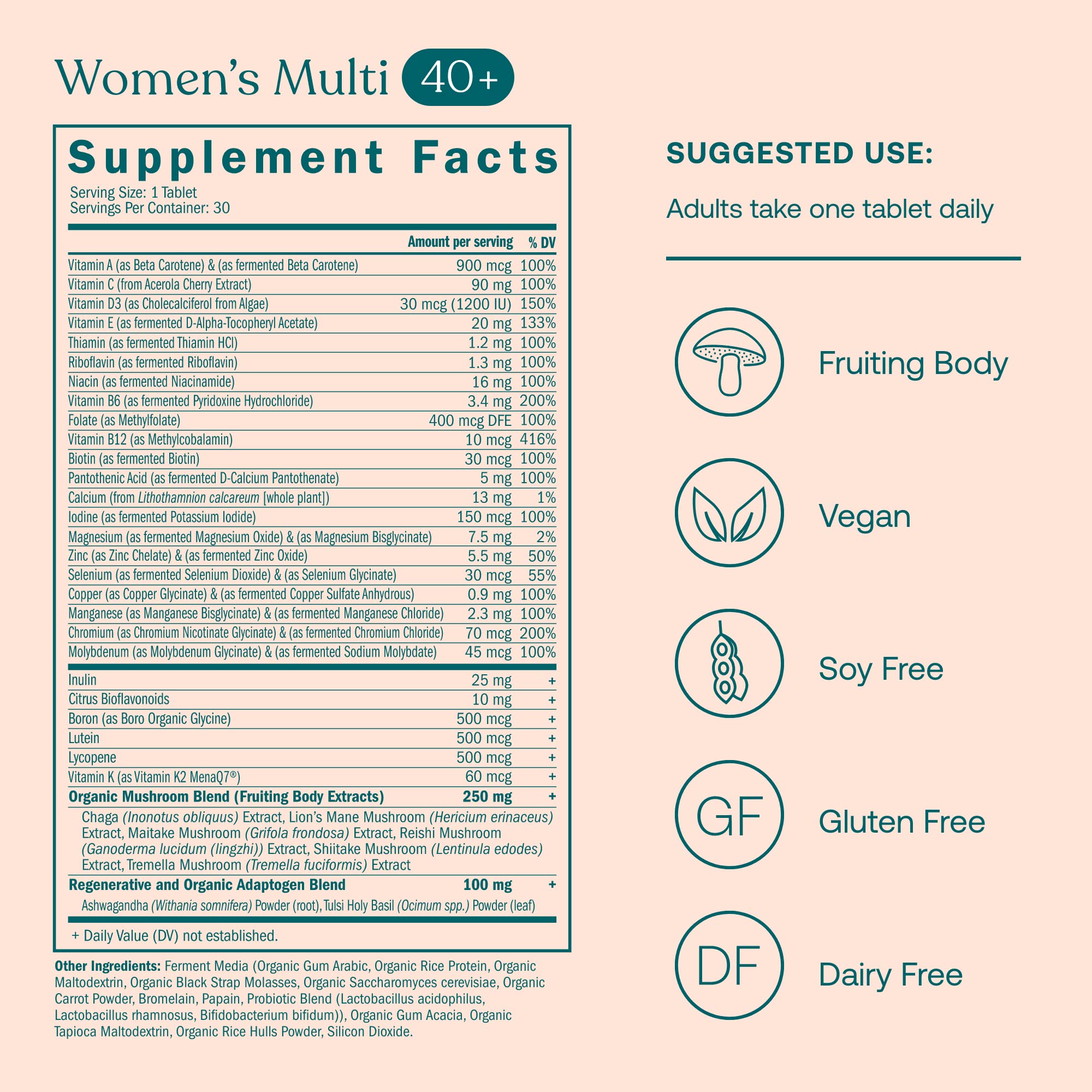 True Grace One Daily Women's Probiotic bottle with vegetarian capsules for gut balance