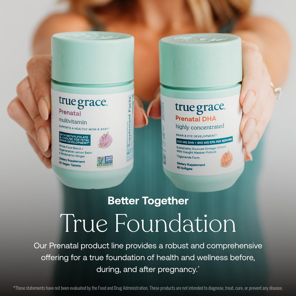 True Grace Prenatal DHA Alaskan Pollock sourcing; traceable and responsibly managed