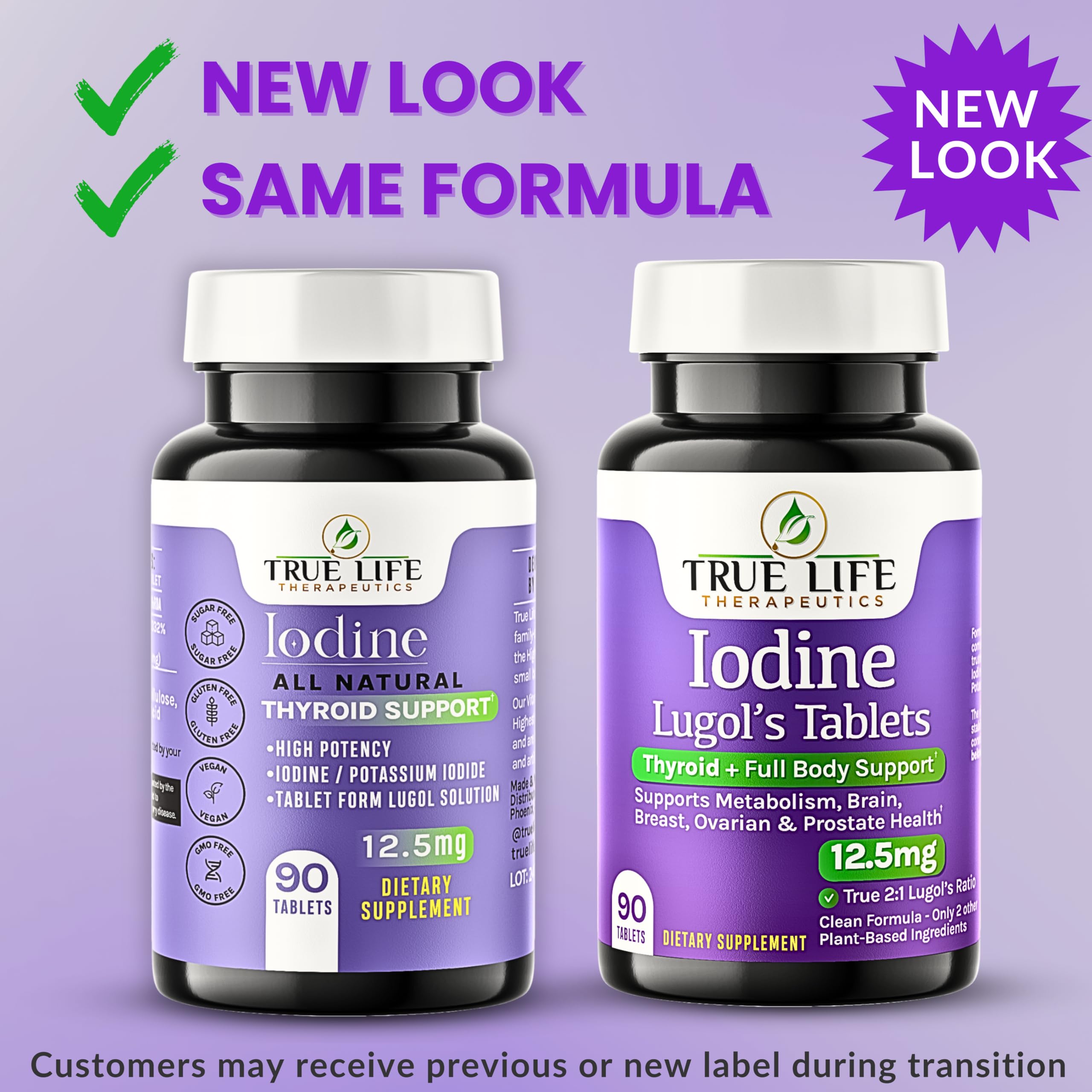Blister pack of True Life Therapeutics Lugol's iodine tablets for convenient dosing.