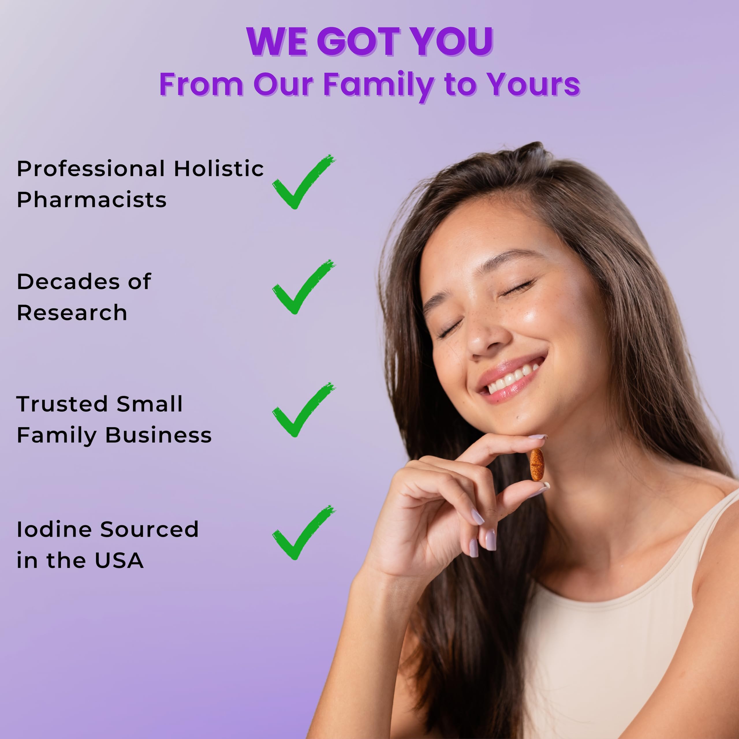 USA-sourced True Life Therapeutics Lugol's iodine tablets packaging.