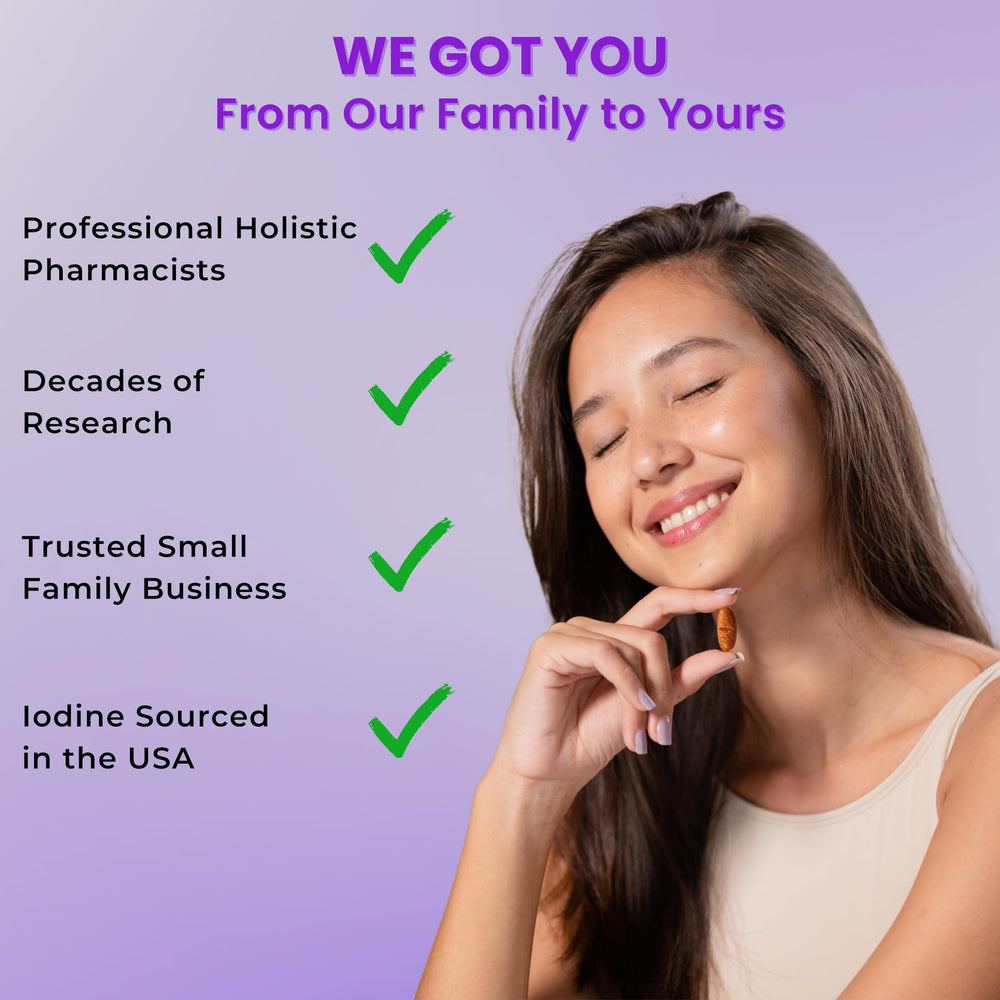 USA-sourced True Life Therapeutics Lugol's iodine tablets packaging.