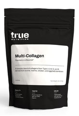 True Nutrition Multi-Collagen Powder bottle front, a clean multi-source blend for daily use.