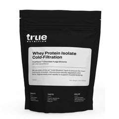 True Nutrition Whey Isolate Cold-Filtration bottle for quick post-workout protein.