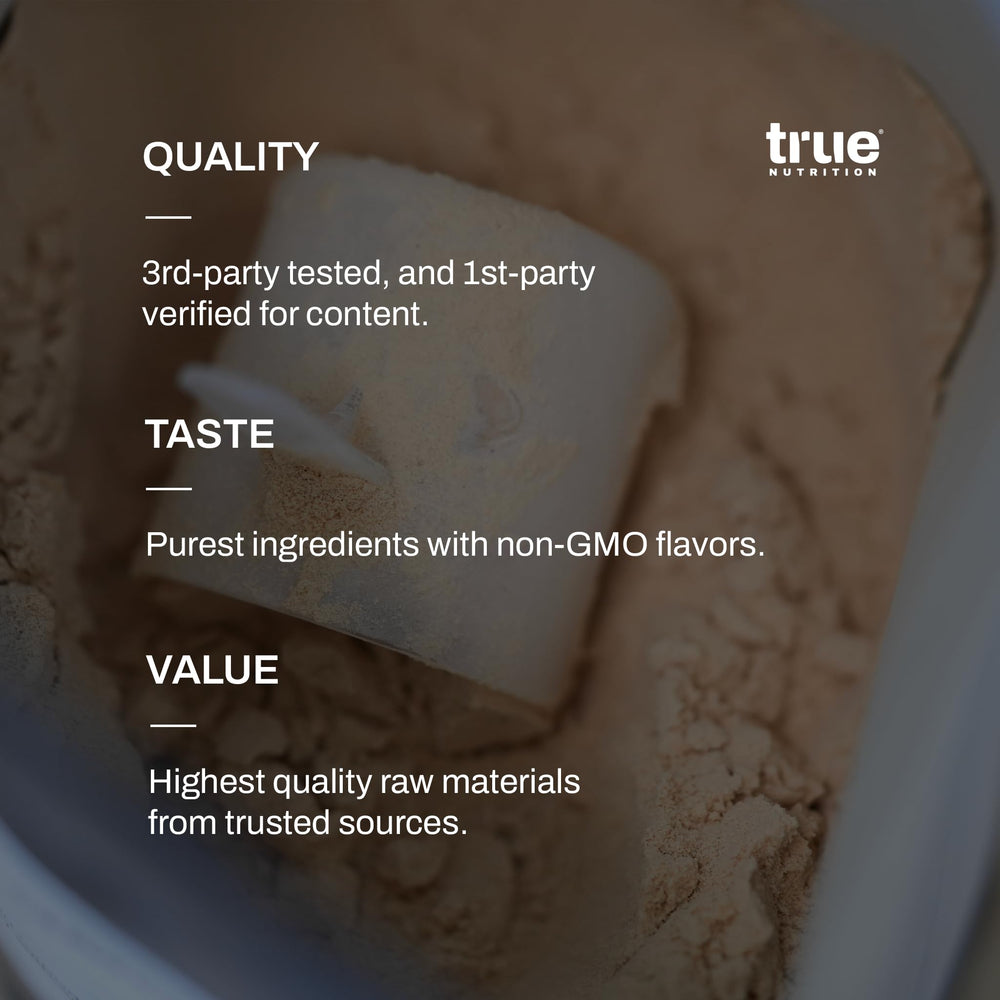 True Nutrition Whey Isolate Cold-Filtration scoop included for accurate dosing.