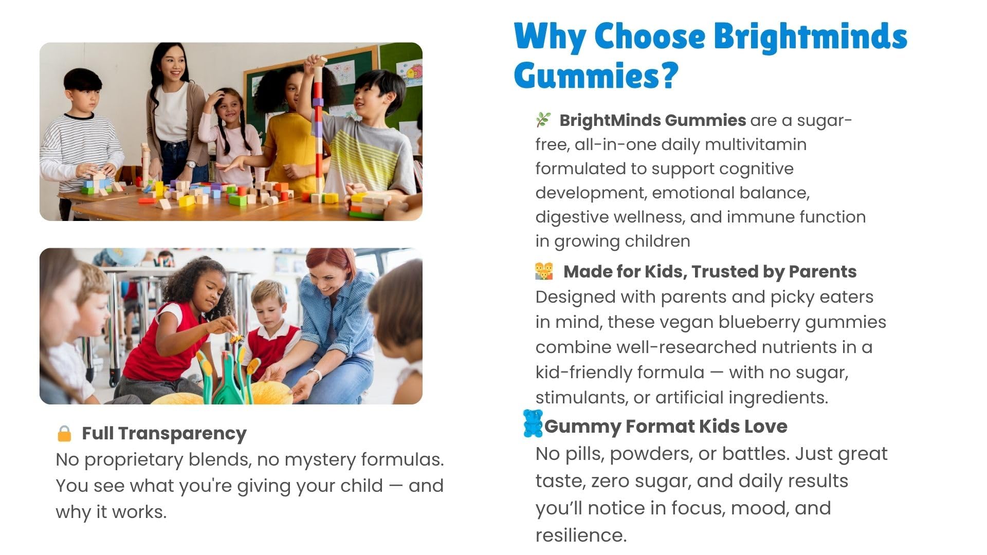 BrightMinds jar on kitchen counter for easy daily immune and gut support