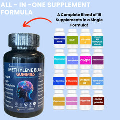 True Reflectionz Methylene Blue Gummies label emphasizes USA quality and clean ingredients