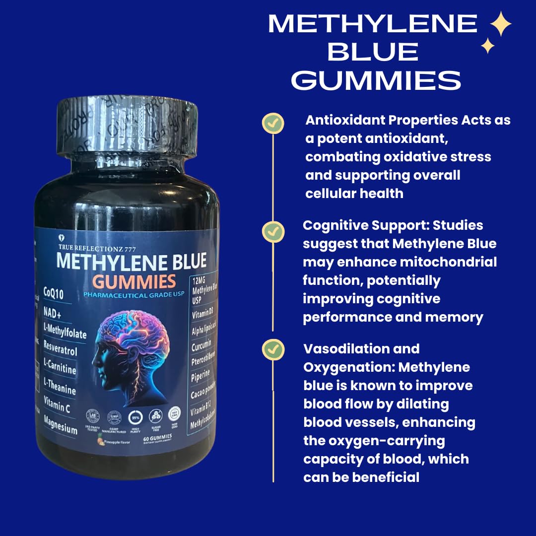 True Reflectionz Methylene Blue Gummies third party lab seal marks independent testing