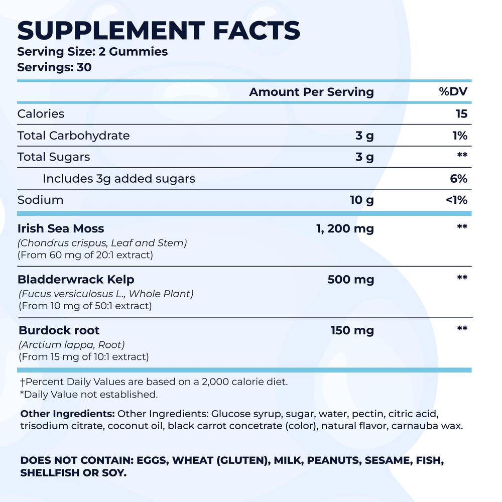 TrueSeaMoss gummies close-up show fruity flavor for daily use.