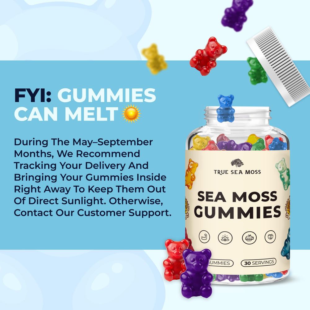 Family-friendly TrueSeaMoss gummies suitable for kids and adults.