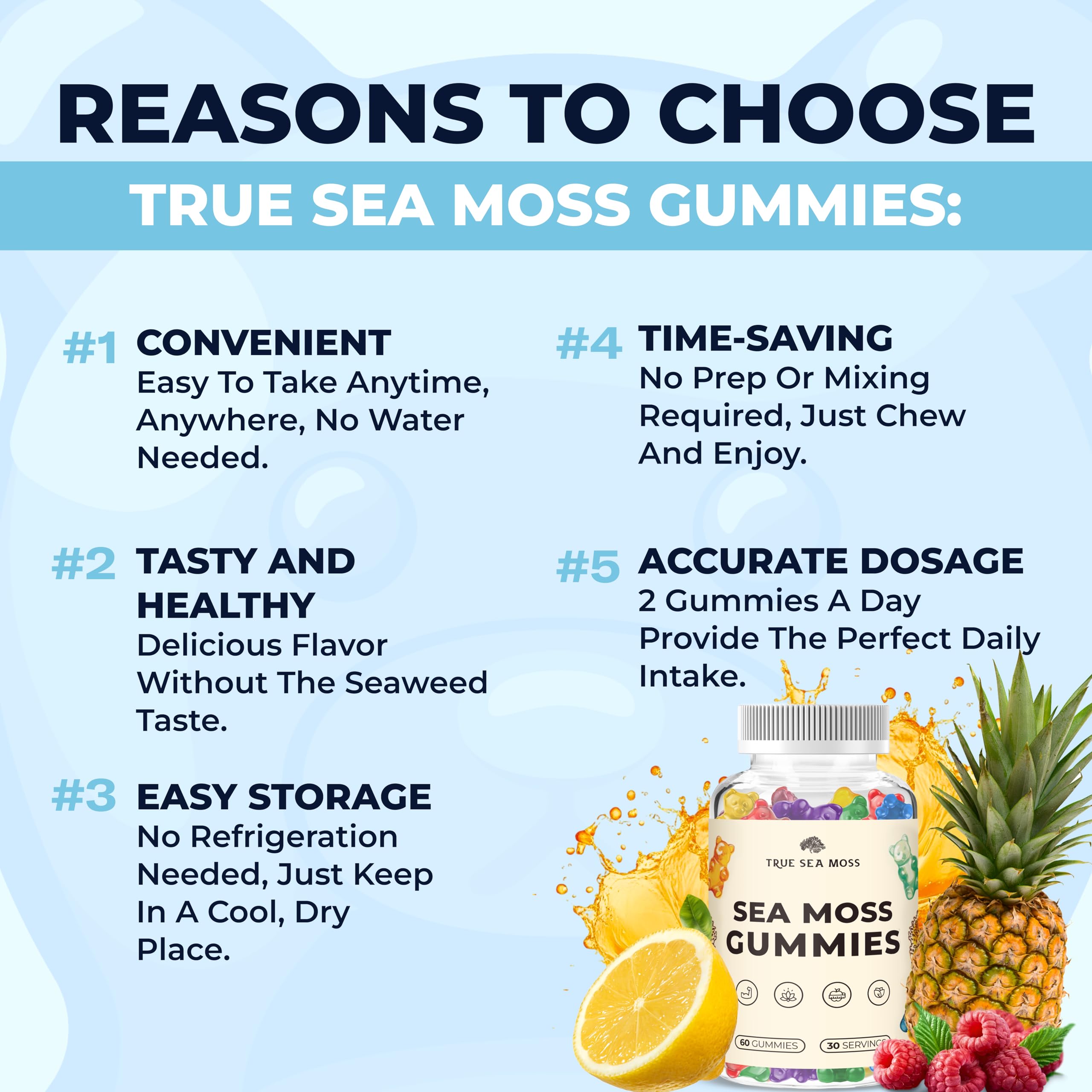 Refrigerated TrueSeaMoss gummies stay fresh and retain texture.