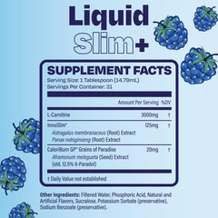True Theory Liquid Slim blue razz pour shot ready for quick consumption before workouts.